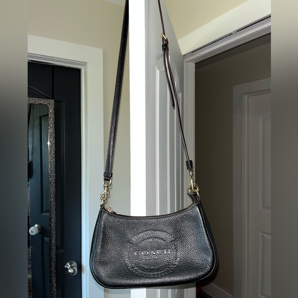 Coach Handbags - Coach Signature Teri Shoulder bag with Coach Heritage
